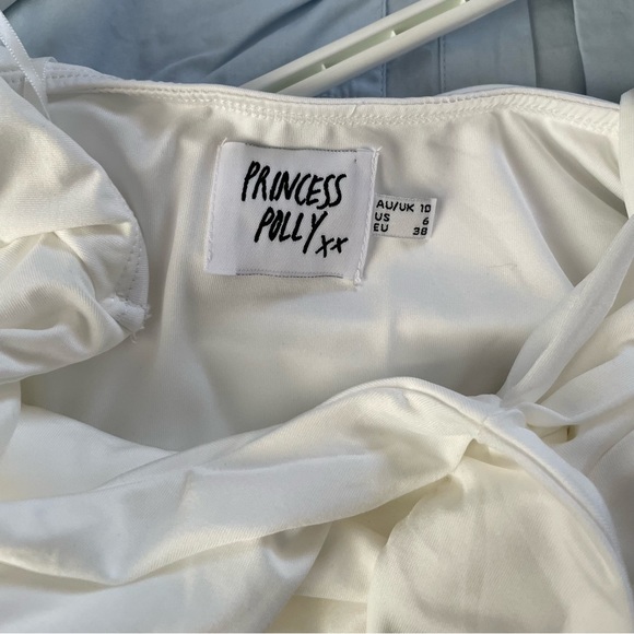 Princess Polly White Masen Mini Dress - Size 6 - Picture 2 of 4